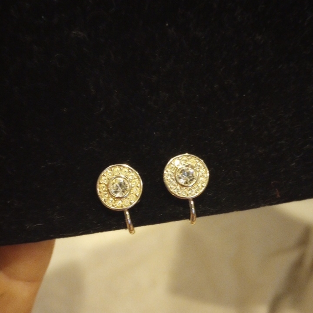 Swarovski Silver Tone Clip-on Earrings